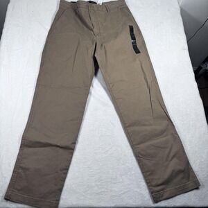 Banana Republic Chino Pants Womens 12 Brown Khaki High Rise Authentic Flat Front
